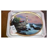 Hopes Cottage Thomas Kinkade oval plate