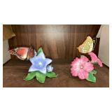 2 Lenox china butterfly figurines in boxes