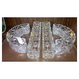4-pc German lead crystal table decor