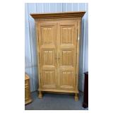 Century Oak armoire 83"h x 40"w  x20"d- contents