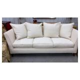 Cream upholstered modern sofa  8