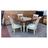 Modern dining dropleaf edges table & 4 chairs