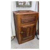 Antique oak icebox 25"w x 17"d x 39"h