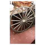 Wooden spoked wagon wheel  38? dia