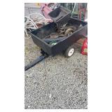 Metal garden cart and tow behind spreader
