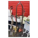 Copper yard stand and misc tools