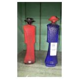 2 Kosta Boda catwalk figurines Sweden glass