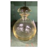 Glass ball perfume bottle 6" tall