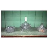 Lead crystal lot, round weighted dice