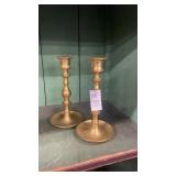 Pair of 7.5 inch brass candlesticks