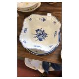Spode bowl 9? with blue rose plate 10-3/4?