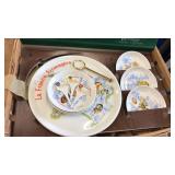 French Cheese and Bread service in basket