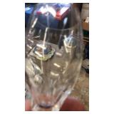 6 pc etched stemware
