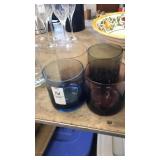 Colored bourbon glasses