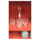 Liquor bottle w/glasses