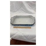 Large Granite ware tray wide swirl