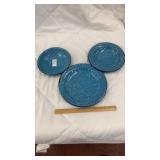 3 Granite ware dishes