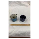 Pair of Granite ware mugs