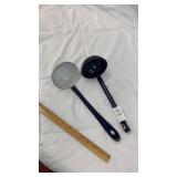 Pair of Granite ware ladles