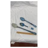 3 Granite ware spoons