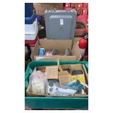 Square D breaker box & electrical supplies lot