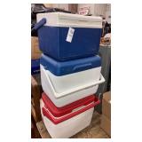 3 small lunch coolers Coleman Rubbermaid