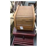 Roll top CD box and photo organizers