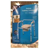 Folding commode