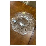 Val St lambert Belgian crystal plate 13-1/2"