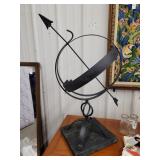 Globe arrow sculpture 31" tall