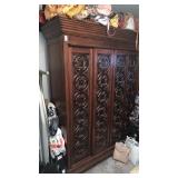 Cherry larger wooden armoire NO CONTENTS 68