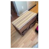 Wicker blanket box with drawers 30 inches x15