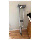 Pair of metal crutches