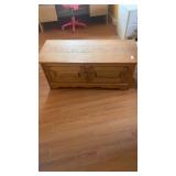 Wooden coffee table / media center White clad