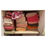 Shelf lot of bath and hand towels