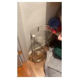 Metal bathroom shelf