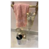 Towel, candles , containers