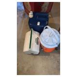 2 water jugs and cooler