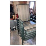 6 folding aluminum outdoor chairs