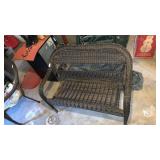 Wicker bench 48 inches wide