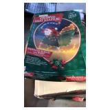 Christmas light sculptures 1 Santa 2 reindeer