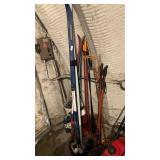 Karhu cross country skis, binders, poles and