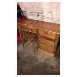 Wood Desk and Chair