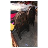 4 folding vintage wooden chairs