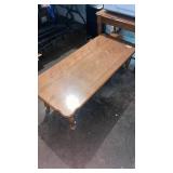 Wooden coffee table and end table