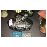 Salt dips & covered candy dish