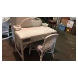 Wicker desk n chair, dresser, rocker,