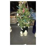Mini Christmas tree and angels salt n pepper