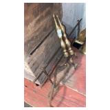 Brass fireplace irons