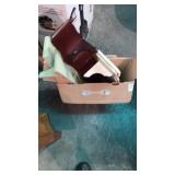 Box of small wooden shelves